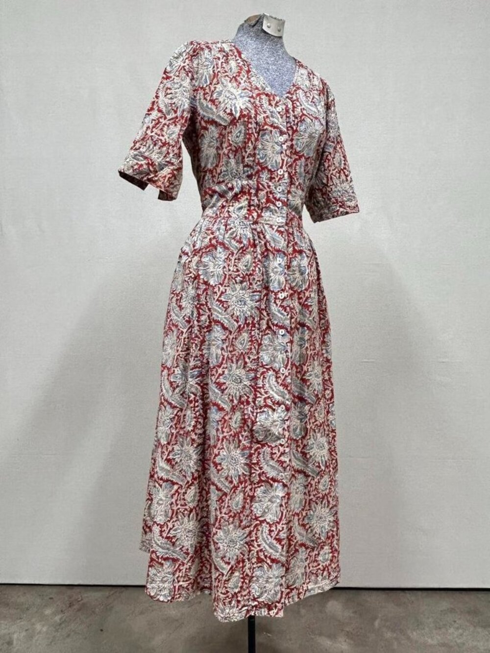 Women's Red and White Dress